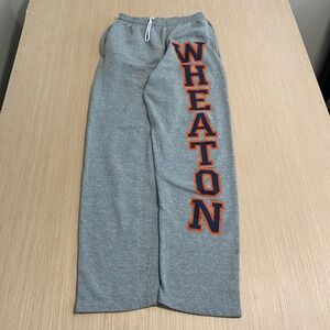 Cotton Exchange Wheaton College Sweatpants Mens Small Gray Wide Leg USA Made
